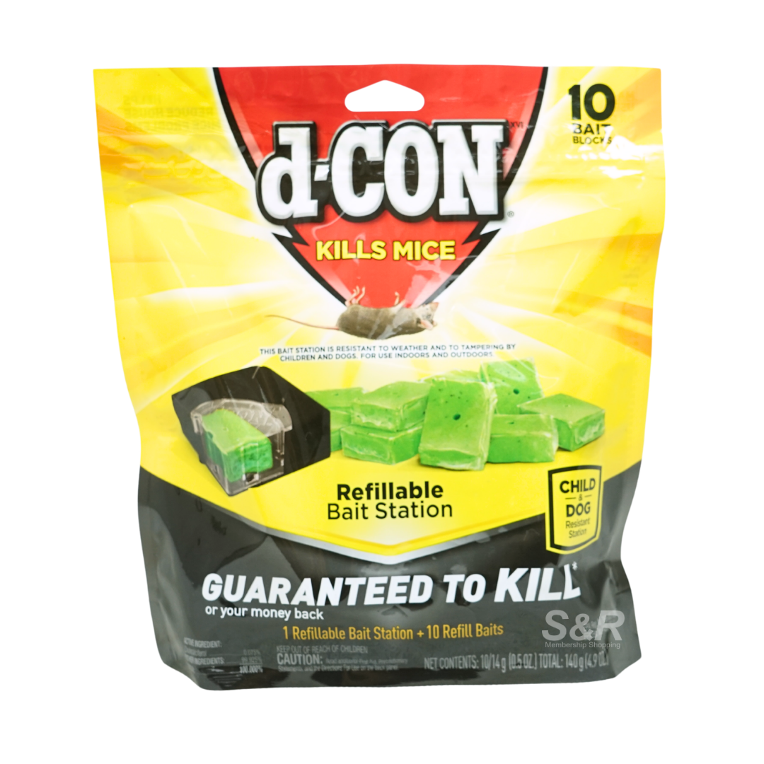 D-Con Refillable Mouse Bait Station 10pcs